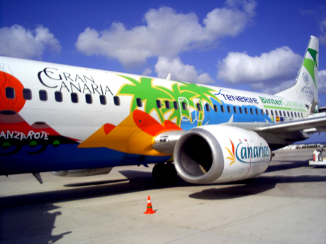 Binter canarias airlines auf teneriffa foto