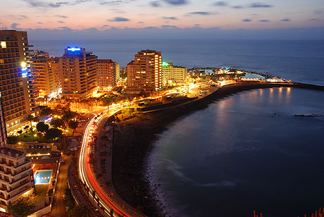 Puerto de la cruz im orotava tal im norden von teneriffa foto