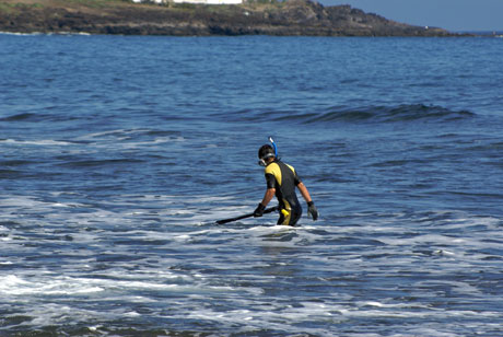 Schnorcheln und unterwasser fischfang in teneriffa foto