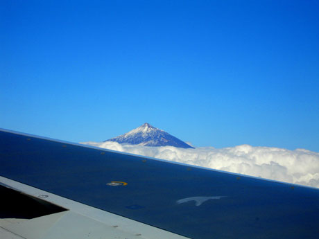 Westkueste teide flugzeug foto