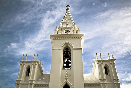 Catholic belfry in Tenerife Canary islands photo