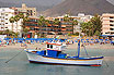 Peschereccio Vicino Alla Spiaggia Di Tenerife