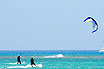 Surfing Con Aquilone Vicino Le Coste Del Isola Tenerife