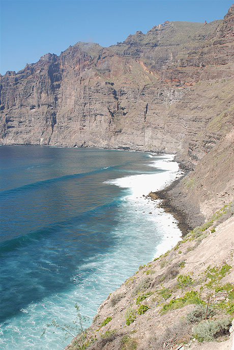 Faleze pe coasta la Los Gigantes Tenerife insulele Canare foto